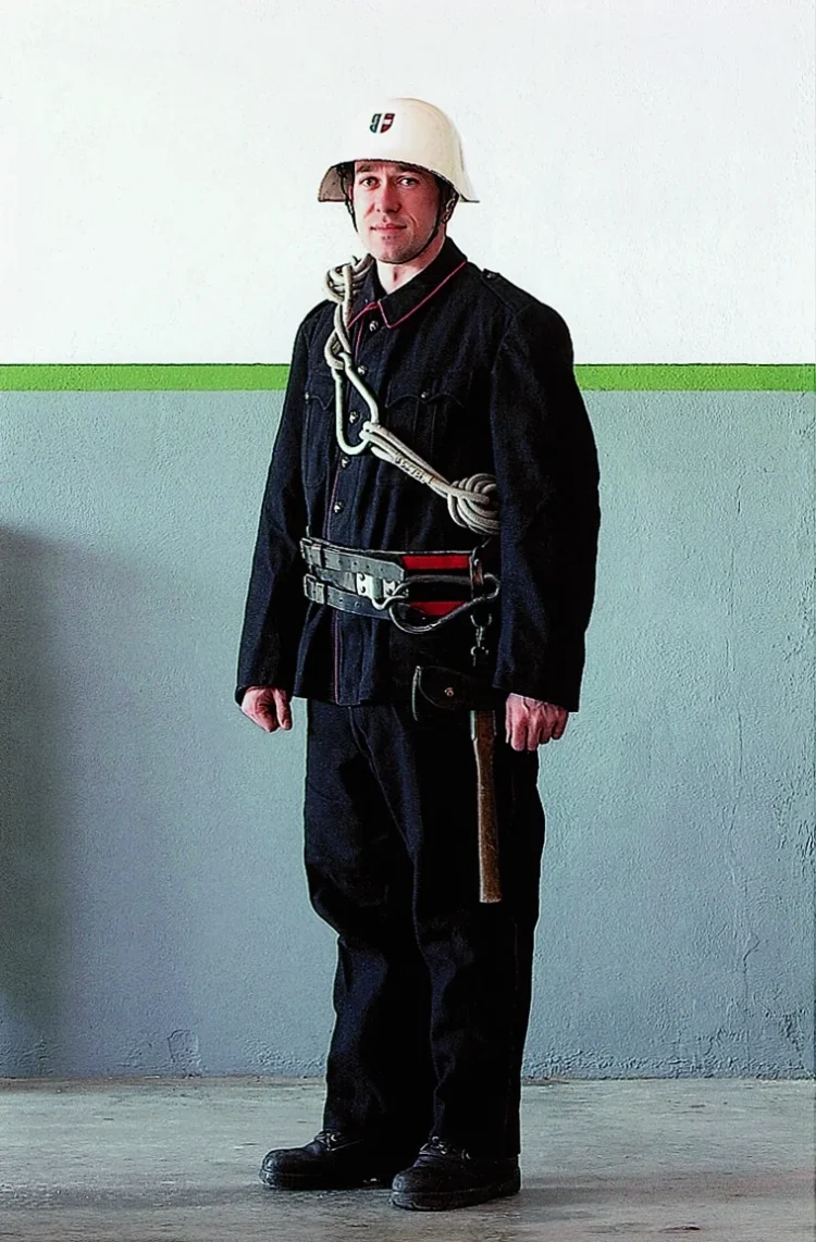 Brandschutzbekleidung um 1960